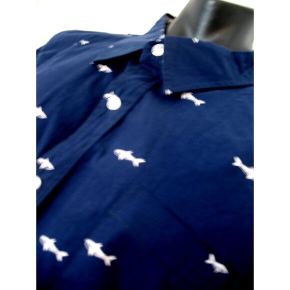 PaperDenim&Cloth Fishing Shirt Men's 4XL Blue Short SL Button Down - Picture 10 of 16